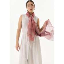 Fenza Scarf Silvia Yaldızlı Çizgi Desen Zümrüt Yün Ipek Şal