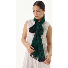 Fenza Scarf Valery Dama Desen Bej Yün Ipek Şal