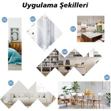 Sunup SN-24977 30X30CM Kendinden Yapışkanlı Esnek Pvc Duvar Aynası Panel Sticker Çıkartma