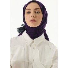 Fenza Scarf Valery Dama Desen Bej Yün Ipek Şal