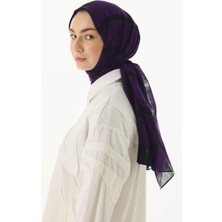 Fenza Scarf Valery Dama Desen Bej Yün Ipek Şal