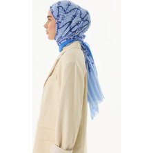 Fenza Scarf Hope Çapa Desen Mint Yeşil Pamuklu Şal