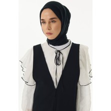 Fenza Scarf Valery Dama Desen Bej Yün Ipek Şal