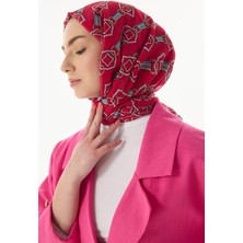 Fenza Scarf Gloria Küp Desen Fuşya Pamuklu Şal