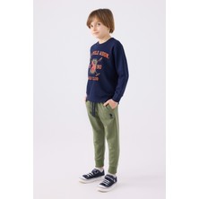 U.S. Polo Assn. Pamuklu Beli Lastili Bisiklet Yaka Şardonlu Eşofman Takımı Erkek Çocuk Eşofman Takımı US1906