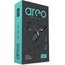 Powerway  Areo Bluetooth 5.4 Kablosuz Spor Kulaklık - Boyun Bantlı, Enc Gürültü Engelleme, Hd Ses, Ter ve Suya Dayanıklı, Hızlı Şarj