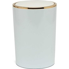 Primanova Lenox Çöp Kovası 6 Lt Beyaz-Altın M-E35-01-A