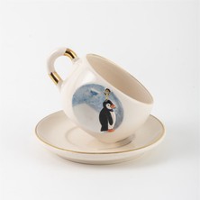 BSK Ceramics Handmade Imparator Penguen Çay Fincanı Seramik El Yapımı