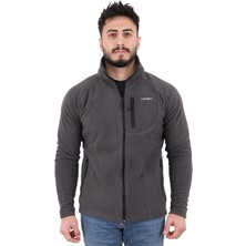 Zenobya Erkek Polar Ceket - Reglan Kol - Gri - Zenobya