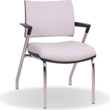 Herkese Mobilya Sahra Beyaz Kumaş Ofis Koltuğu