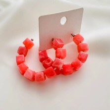 Petek Aksesuar Akrilik Halka Küpe