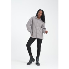 Rocqerx R-5750 Ceket Yaka Pis Dikişli Üç Iplik Şardonlu Sweatshirt