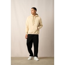 R-5841 Kapüşon Nakış Detaylı Üç Iplik Şardonlu Sweatshirt