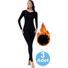 Uniquetrenders Kadın 3'lü Termal Alt Üst Içlik Takımı