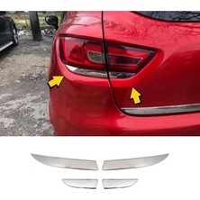 Emtek Renault Clio 4 Hb Krom Stop Alt Çıta 4 Parça 2012-2018 Paslanmaz Çelik