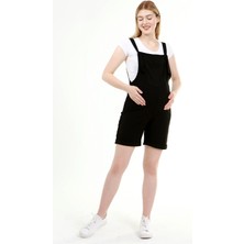 Luvmabelly MYRC6205 - Siyah Hamile Şort Salopet