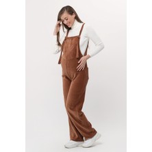 Luvmabelly MYRA6114 - Camel Kadife Hamile Salopet