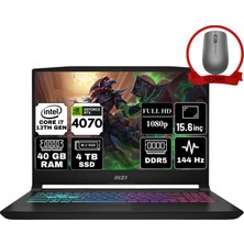 Msı Katana 15 Intel Core I7 13620H 40GB 4tb SSD RTX4070 Freedos 15.6" Fhd 144Hz Taşınabilir Bilgisayar B13VGK-1874XTR-A20 & Anzar Mouse