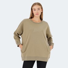 Slazenger VIKENTI SW Kadın Oversize Sweatshirt Koyu Yeşil