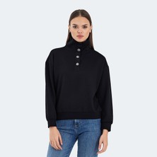 Slazenger VIDAL Kadın Oversize Sweatshirt Siyah