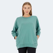 Slazenger VIKENTI SW Kadın Oversize Sweatshirt Yeşil