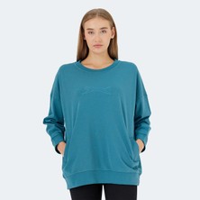 Slazenger VIKENTI SW Kadın Oversize Sweatshirt Petrol