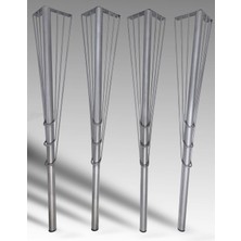 Venna Home Gümüş 75CM-4'LÜ Demir Masa Ayak, Demir Ayak , Dresuar Ayağı, Masa Ayağı, Demir Ayaklar, Masa Ayakları