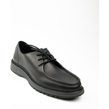 Nobel 4022 Bağcıklı Kauçuk Taban Siyah Deri Erkek Günlük Ayakkabı