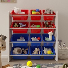 Flinder 12 Sepetli Çok Amaçlı Oyuncak Dolabı Montessori Dolap