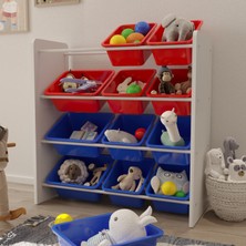 Flinder 12 Sepetli Çok Amaçlı Oyuncak Dolabı Montessori Dolap