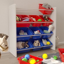 Flinder 12 Sepetli Çok Amaçlı Oyuncak Dolabı Montessori Dolap