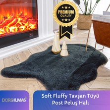 Dore Kumaş Soft Fluffy Tavşan Tüyü Peluş Post Halı  Premium Kalite Süet Taban