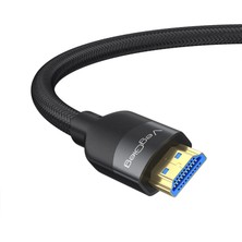 VegGieg Premium 8k 60Hz 4K 120Hz Hdcp Arc Hdr Örgülü HDMI 2.1 Kablo 1.5 Metre