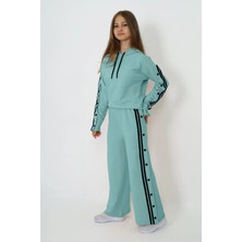 Kız Çocuk %100 Pamuk Kapüşonlu Uzun Kol Oversize Alt&üst Eşofman TAKIMI-AÜT-2024