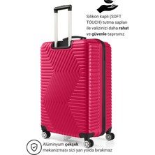 G&d Polo Suitcase Abs Fuşya Büyük Boy Valiz 600.10-B