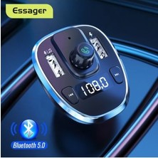 Essager Bluetooth 5.0 Müzik Verici ve USB Araç Şarj Cihazı 17W F01