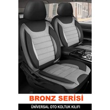 Jet Garaj Dacıa Dacıa Sandero Stepway 2009-2012UYUMLU Oto Koltuk Kılıfı Bronz Serisi - Gri