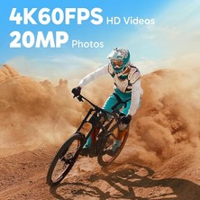 Akaso Brave 8 Lite 4K60FPS Aksiyon Kamerası, 48MP Fotoğraf, Dokunmatik Ekran, Su Geçirmez