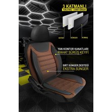 Jet Garaj Renault Kadjar 2015-UYUMLU Oto Koltuk Kılıfı Bronz Serisi - Kahve