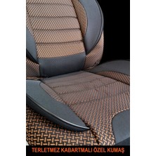 Jet Garaj Renault Kadjar 2015-UYUMLU Oto Koltuk Kılıfı Bronz Serisi - Kahve