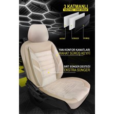 Seat Ibıza 2002-2008UYUMLU Oto Koltuk Kılıfı Confort Serisi - Ekstra Bej