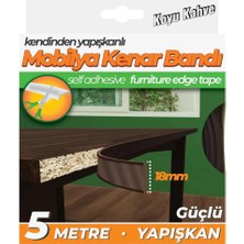 Self Adhesive Masa Sehpa Kenar Koruma Bandı Koyu Kahve 18 mm x 5 mt