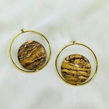 Petek Aksesuar Doğal Taş Halha Küpe