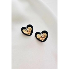 Petek Aksesuar Minimal Kalp Küpe