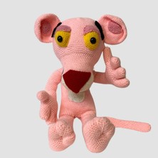 Uretti - Tuğba 9352 Uretti El Yapımı Amigurumi Pembe Panter 55  cm - Pembe