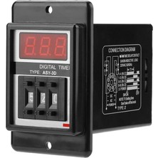 Asy-3d Ac 220V Gecikmeli Dpdt Dijital Zaman Rölesi - 99.9s
