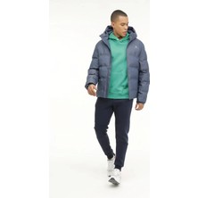 Lumberjack A10141497108010 Mavi Melanj Erkek Kısa Kaban