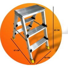 Sözbir 3+3 Gold Çift Çıkışlı Alüminyum Merdiven