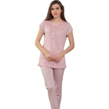 Pelin 2206-PELIN Bayan Pijama Takımı-Pudra