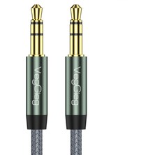 VegGieg 3.5mm Jack Trs Hi-Fi Örgülü Aux Ses Kablosu 2 Metre